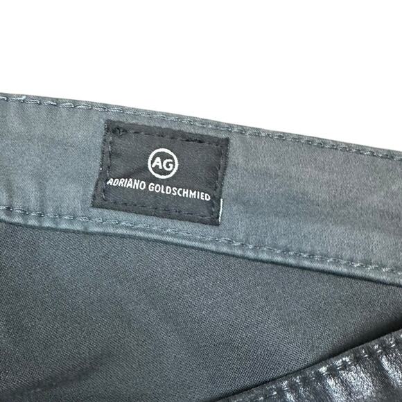 AG Adriano Goldschmeid The Legging Super Skinny Metallic Black Size 26 - Picture 3 of 6